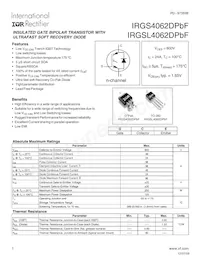 IRGS4062DTRLPBF Datenblatt Cover