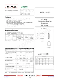 MBR15U60-TP Datasheet Copertura
