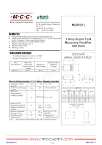 MURS1J-TP Datasheet Copertura