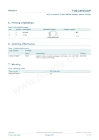 PMEG40T50EPX數據表 頁面 2