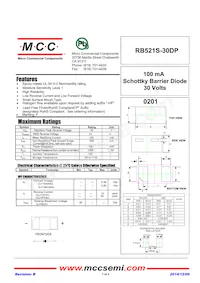 RB521S-30DP-TP數據表 封面