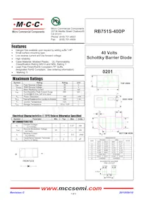 RB751S-40DP-TP Datasheet Copertura