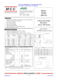 SK18-TP (SMBSR108) Datasheet Cover