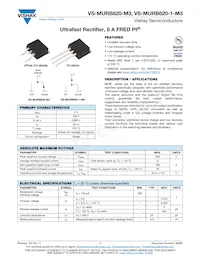 VS-MURB820TRR-M3 Datasheet Cover