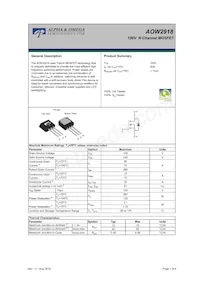 AOW2918 Datasheet Copertura