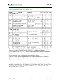 AOW2918 Datasheet Pagina 2