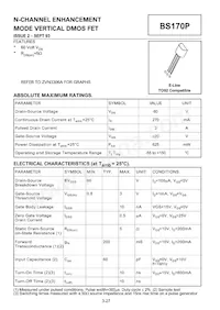 BS170PSTOB Datasheet Copertura