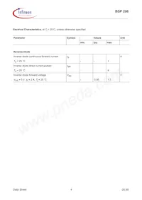 BSP296L6433HTMA1數據表 頁面 4