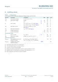 BUK625R2-30C Datasheet Pagina 3