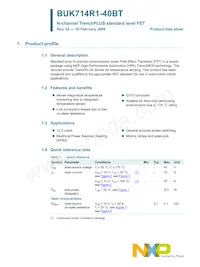 BUK714R1-40BT Datasheet Pagina 2