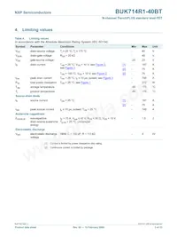 BUK714R1-40BT數據表 頁面 4