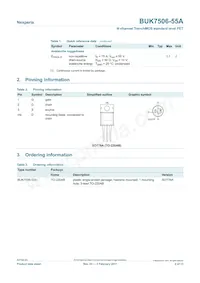 BUK7506-55A Datasheet Pagina 2