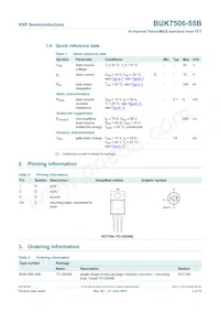 BUK7506-55B Datasheet Pagina 3