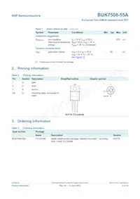 BUK7508-55A Datasheet Pagina 3