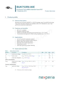 BUK753R8-80E Datasheet Copertura