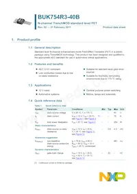 BUK754R3-40B Datasheet Pagina 2