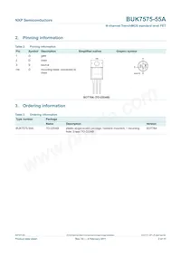 BUK7575-55A Datasheet Pagina 3