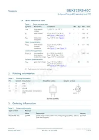 BUK763R6-40C Datasheet Pagina 2