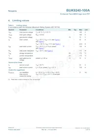 BUK9240-100A/C1 Datasheet Pagina 3