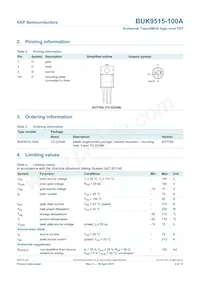 BUK9515-100A Datasheet Pagina 3