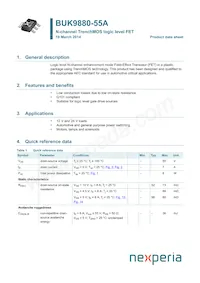 BUK9880-55A Datasheet Cover