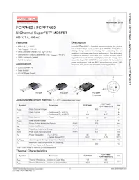 FCP7N60_F080 Datasheet Pagina 2