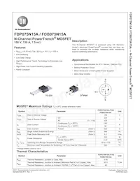 FDP075N15A Datenblatt Cover