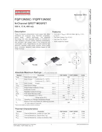 FQPF13N50C_F105 Datasheet Pagina 2