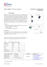 IPA60R520C6XKSA1 Datasheet Pagina 2