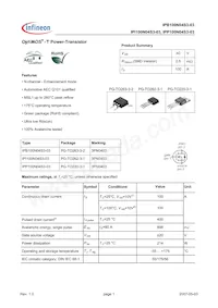 IPI100N04S303AKSA1 Datenblatt Cover