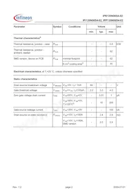 IPP120N06S402AKSA2 Datenblatt Seite 2