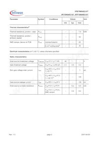 IPP70N04S307AKSA1 Datasheet Pagina 2