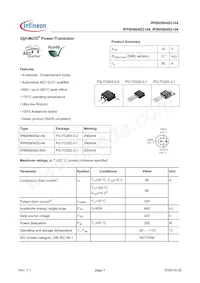 IPP80N04S2H4AKSA1 Datenblatt Cover