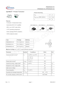 IPP80N04S3H4AKSA1數據表 封面