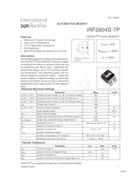 IRF2804STRR7PP Datasheet Copertura