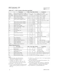 IRF2804STRR7PP數據表 頁面 2