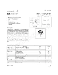 IRF7416QTRPBF Datenblatt Cover