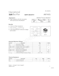 IRF7470TR Datasheet Copertura