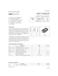 IRF7706TRPBF數據表 封面