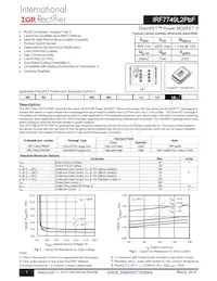 IRF7749L2TR1PBF數據表 封面