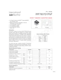 IRF7807D1PBF數據表 封面