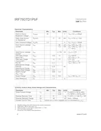 IRF7807D1PBF Datasheet Page 2