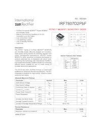 IRF7807D2PBF數據表 封面