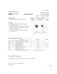 IRFR13N15DTRR Datenblatt Cover