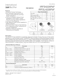 IRFS4228TRLPBF數據表 封面