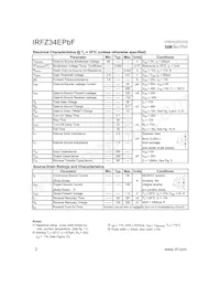 IRFZ34EPBF數據表 頁面 2