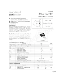 IRL3102PBF Datasheet Copertura