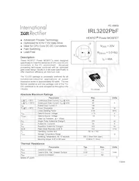 IRL3202PBF Datasheet Copertura