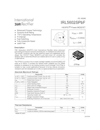 IRL5602STRLPBF Datenblatt Cover