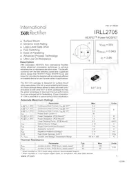 IRLL2705TR數據表 封面